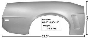 Picture of QUARTER PANEL COMPLETE RH 69 CONVT. 69-69 : 3644LWT MUSTANG 69-69